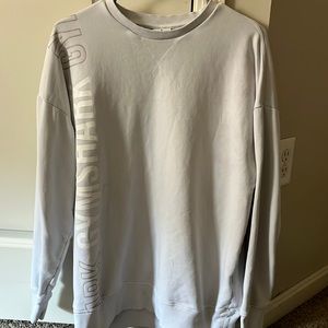 lightly used white gymshark crew neck